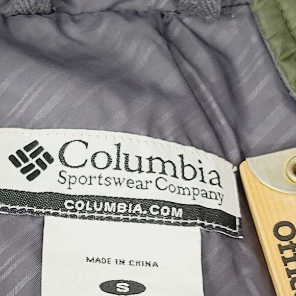 Columbia Women's Green Quilted Hooded Fur Puffer Parka Jacket Size S - Picture 13 of 15